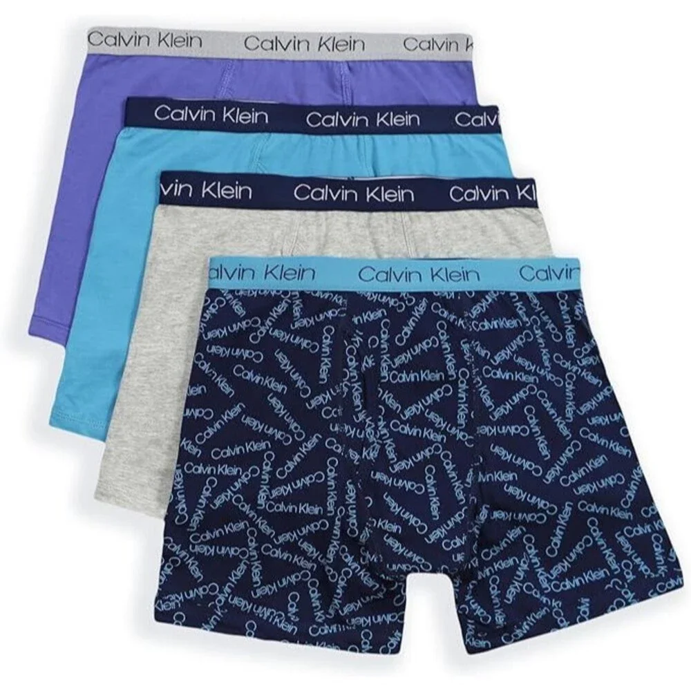 Calvin Klein Boys' Underwear Boxer Briefs 4 Pair Value Pack XL‎